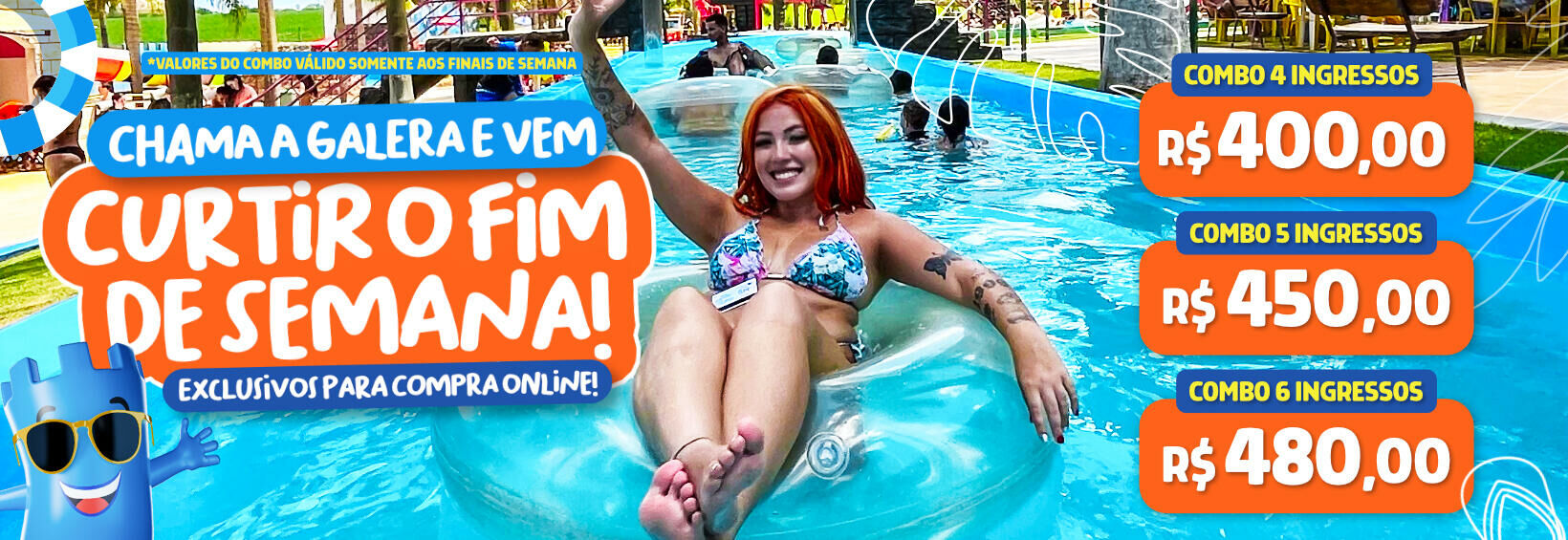 Banner feriado em Castelo Park Aquático